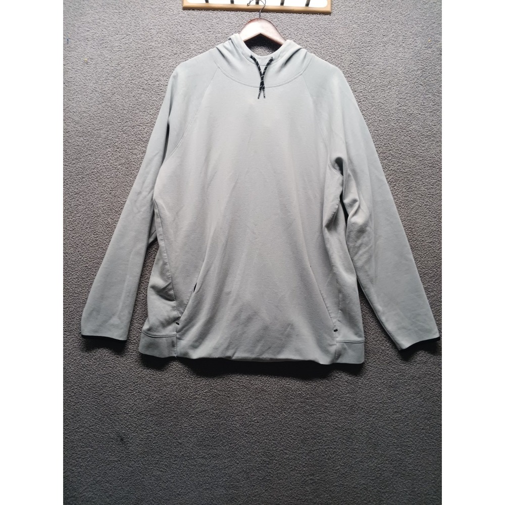 Old Navy Active Dynamic Fleece Hoodie Men's XXL Tall Gray Pullover 4-Way Stretch